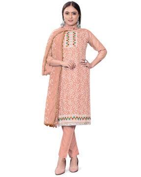 Women Embroidered Unstitched Dress Material