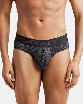 Printed Briefs with Elasticated Waistband