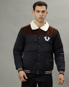 regular-fit-puffer-jacket-with-logo-print