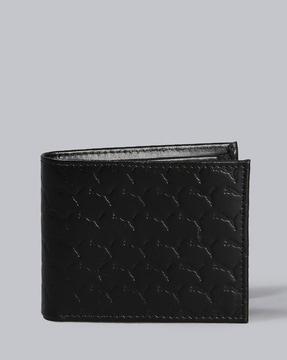 Men Logo Embossed Bi-Fold Wallet