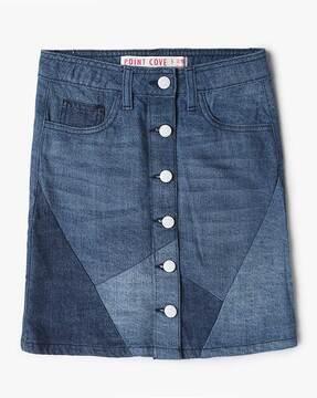 Girls A-Line Denim Skirt
