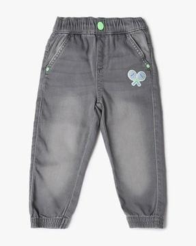Boys Mid Washed Jogger Jeans