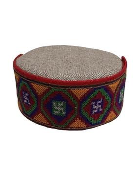 geometric-pattern-kullu-patti-rounded-woolen-hat