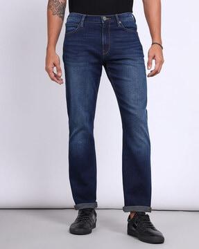 Men Mid Washed Relaxed Jeans