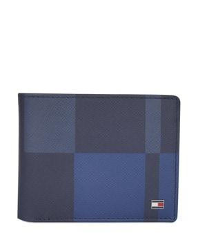 checked-leather-bi-fold-wallet