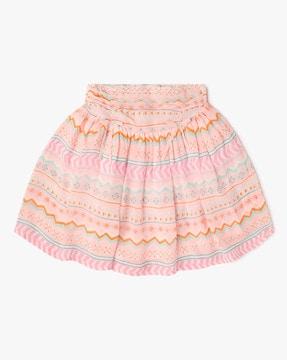 Girls All-Over Print Flared Skirt