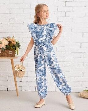 floral-print-jumpsuit-with-waist-tie-up