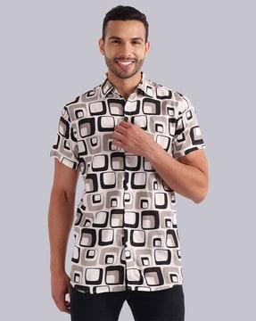 block-print-regular-fit-shirt-with-spread-collar