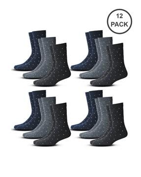 men-pack-of-12-micro-print-ankle-length-socks