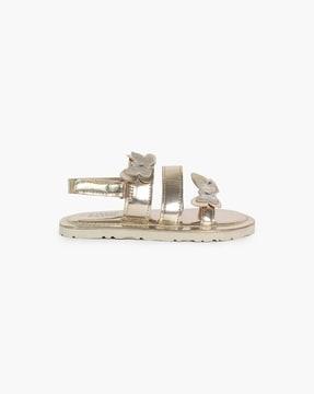 Girls Round-Toe Strappy Singback Sandals