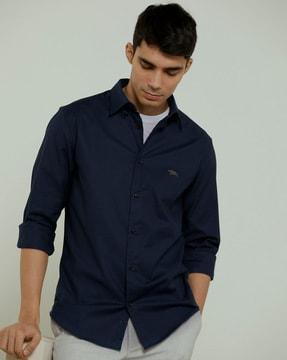 men-logo-embroidered-regular-fit-shirt-with-patch-pocket