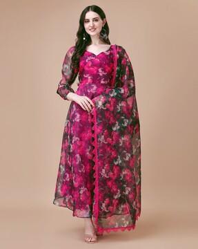 women-floral-print-gown-dress