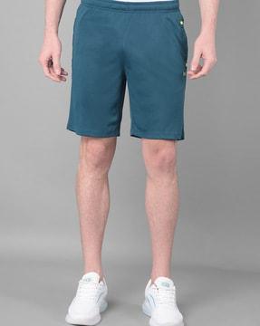 Men Regular Fit Shorts with Elasticated Waist