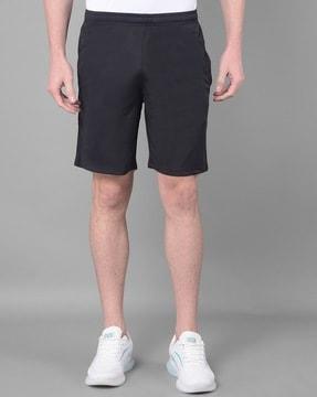 Men Regular Fit Shorts with Elasticated Waist