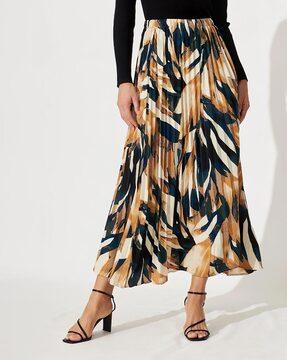 women-printed-crinkled-a-line-skirt