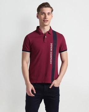 Men Printed Muscle Fit Polo T-Shirt