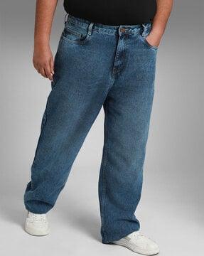 Men Regular Fit Jeans with Insert Pockets