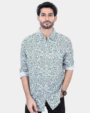 men-regular-fit-floral-print-shirt