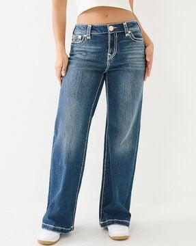 Women Washed Flared Jeans