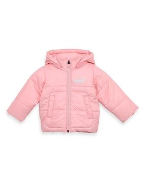 Minicats Hooded Puffer Jacket with Slip Pockets