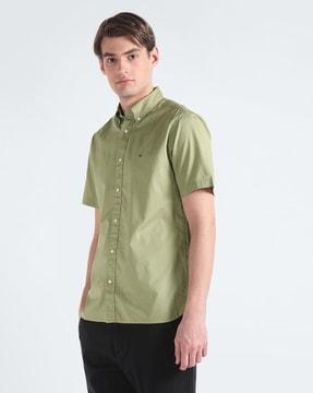 Flex Poplin Short-Sleeve Regular Fit Shirt