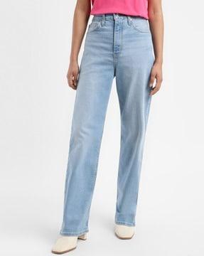 women-lightly-washed-ribcage-straight-fit-jeans