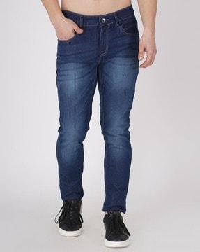 Straight Fit Jeans with Insert Pockets
