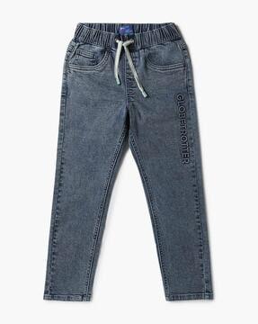 Boys Lightly Washed Straight Fit Jeans