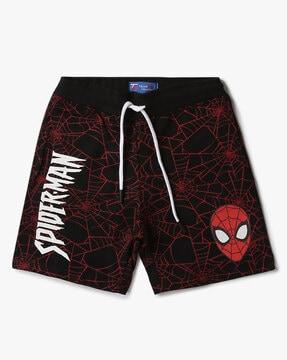 boys-spider-man-print-regular-fit-shorts