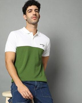 men-colorblock-regular-fit-polo-t-shirt