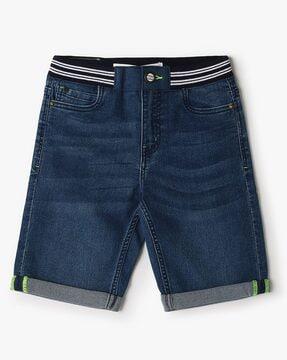 Boys Lightly Washed Regular Fit Shorts
