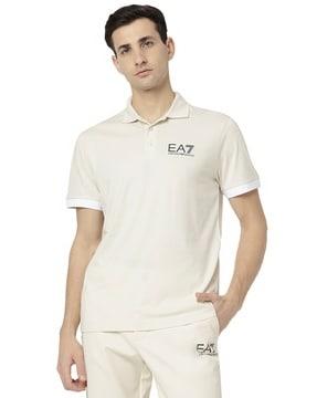 Regular Fit Polo T-Shirt with Contrast Logo