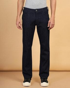 Men Lightly Washed Relaxed Fit Jeans