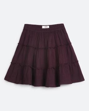 Tiered Skirts with Elasticated Waistband