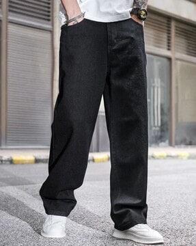 Men Baggy Jeans with Insert Pockets