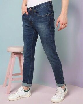 Lightly-Washed Slim Fit Jeans