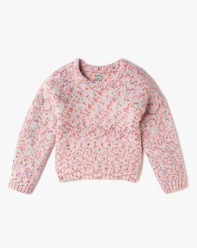 Girls Regular Fit Cotton Sweater