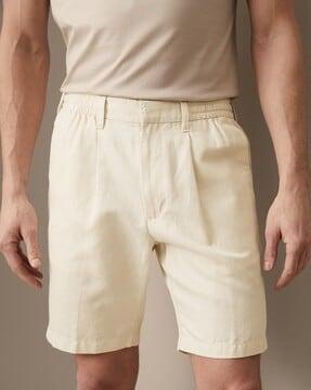 Men Single-Pleat Regular Fit Chino Shorts
