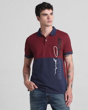 men-colourblock-slim-fit-polo-t-shirt