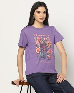 Women Floral Print Regular Fit T-Shirt