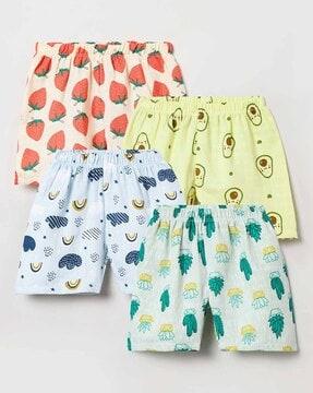 Pack of 4 Graphic Print Regular Fit Shorts
