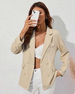 women-single-breasted-blazer-with-flap-pockets
