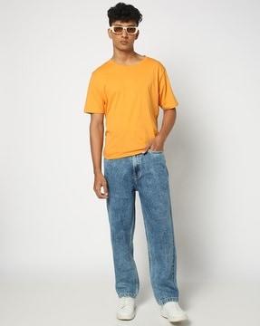 Men Heavy-Wash Relaxed Fit Jeans