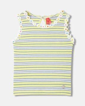 Striped Top with Sleeveless