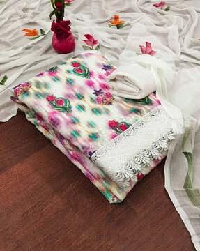 Women Floral Print 3-Piece Unstitched Dress Material