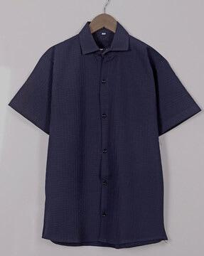 Men Self-Design Regular Fit Shirt