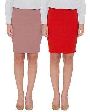 Pack of 2 Women Pencil Skirts