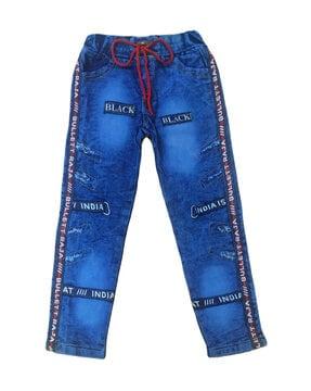 boys-typographic-print-jeans-with-drawstring-waist