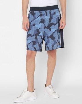 brand-print-flat-front-shorts-with-insert-pockets