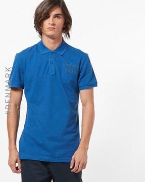 Cotton Polo T-shirt with Applique